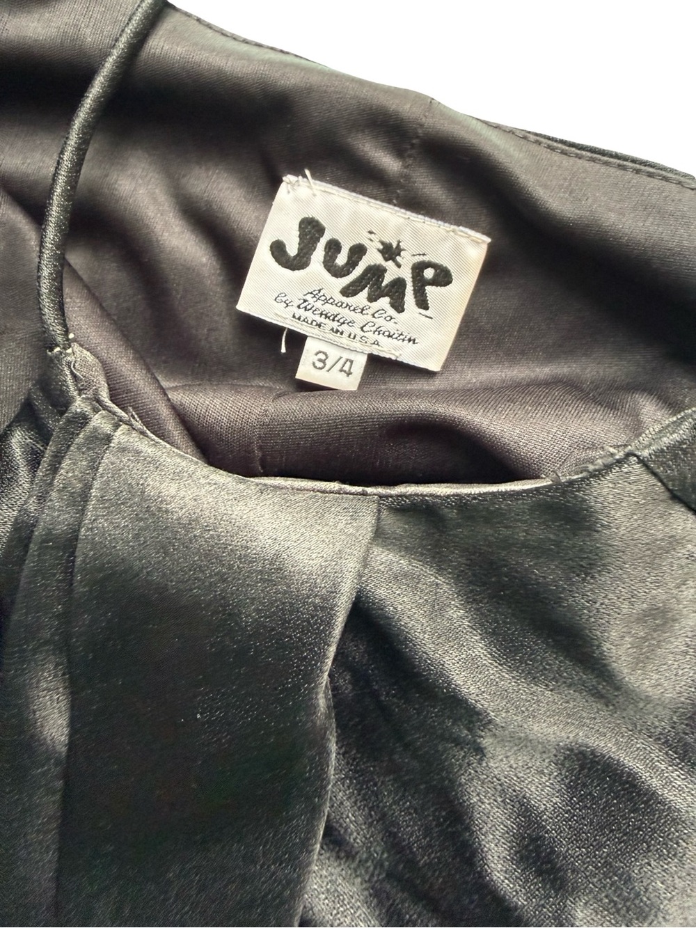 Jump Vintage Black Satin Cowl Neck Maxi Slip Dress Size 3/4 Y2K 90s Formal - Picture 8 of 13